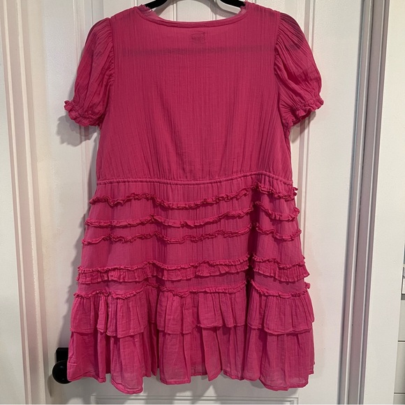 Free-est Chic Bright Beautiful Pink Darcy Ruffle Tiered Mini Dress. Size XS. - Picture 5 of 13